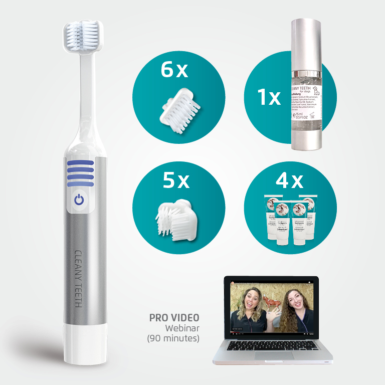 Cleany teeth ultrasonic sales toothbrush for dogs
